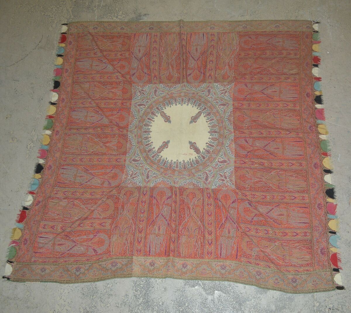 SOLD Fine Antique High Sikh period Kashmir shawl C 1840 Vintage ...