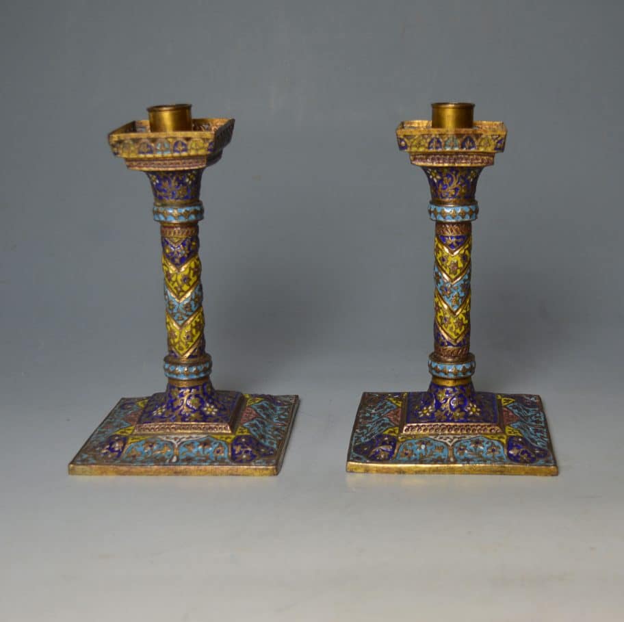 antique candle sticks kashmiri